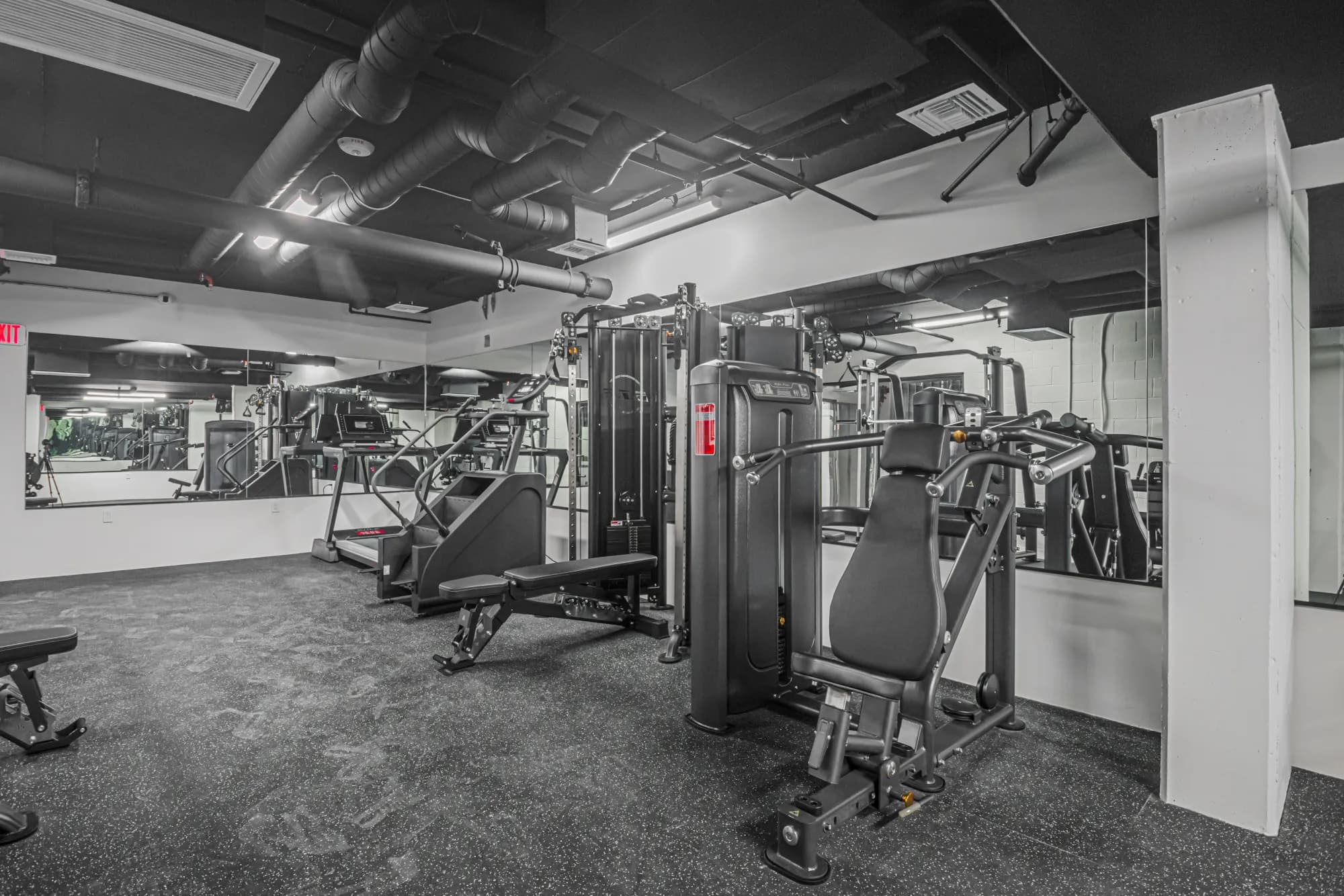 Fitness center with strength equipment at The Gramercy